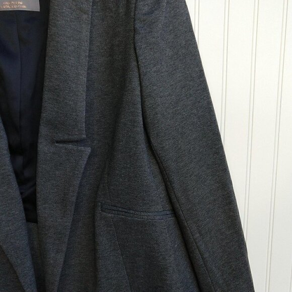 Melissa McCarthy Seven7 Women's Gray Blazer Size L NWT Open Front Notch Collar - Picture 5 of 14